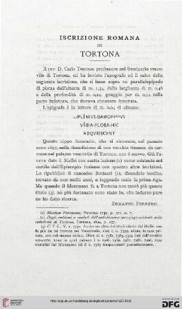 7: Iscrizione romana di Tortona