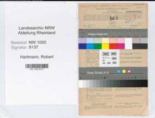 Entnazifizierung Robert Hartmann, geb. 25.11.1922 (Postinspektor)