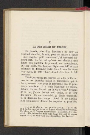 X. LA DISCUSSION DU BUDGET.