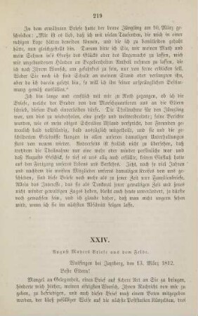 219-239, XXIV. August Mayers Briefe aus dem Felde