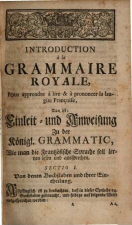 Grammaire Françoise et Allemande