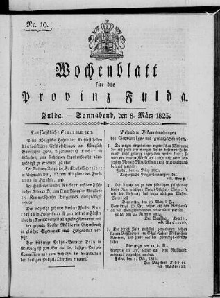 Nr. 10, Ausgabe vom 8. März 1823
