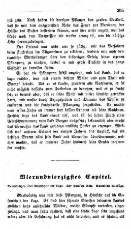 Bemerkungen über Gesundheit der Lage. Der spanische Ball. Botanische Ausflüge.