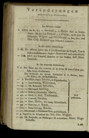 Veränderungen währendem Abdrucke