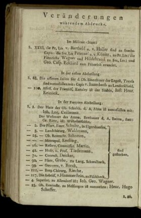 Veränderungen währendem Abdrucke
