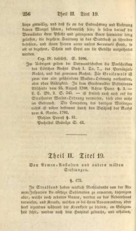 Titel 19. Von Armen-Anstalten und andern milden Stiftungen
