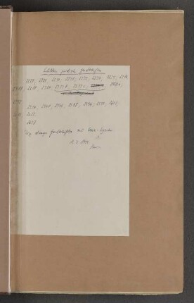 [Einlage: Erhaltene juristische Handschriften.]