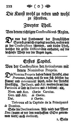 Zweyter Theil. Von denen richtigen Constructions-Reglen.