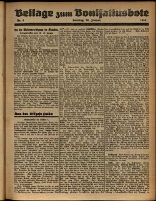 Zweite Ausgabe vom Sonntag, den 18. Januar 1931.