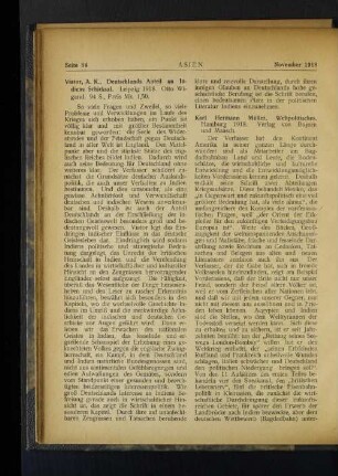 Karl Hermann Müller, Weltpolitisches.