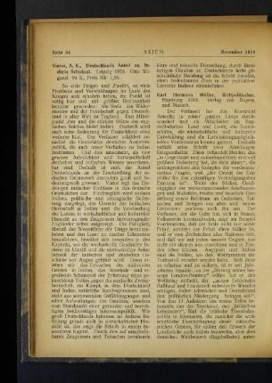 Karl Hermann Müller, Weltpolitisches.