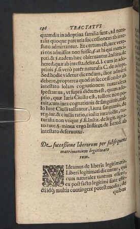 De succeßione liberorum per subsequens matrimonium legitimatorum.