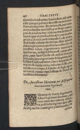 De succeßione liberorum per subsequens matrimonium legitimatorum.