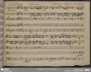 Armida. Excerpts - Mus.1-F-82,27-3 : S, strings, b