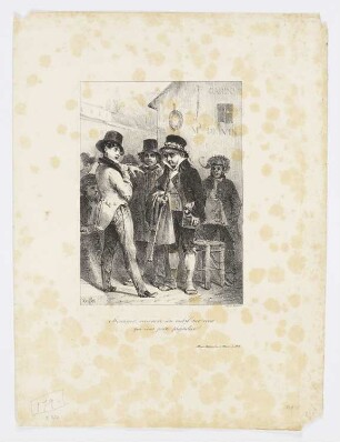 Monsieur, vous avez un métal sur vous qui vous porte préjudice!, Blatt 4 der Folge "Album de 1827"