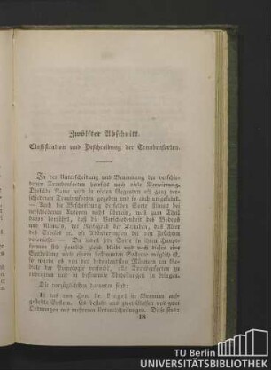 Zwölfter Abschnitt. Classification und Beschreibung der Traubensorten.