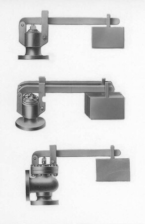 Einfache Sicherheitsventile (Bopp und Reuther) : Technikgeschichte | Maschinenbau | Maschinenelemente | Ventile