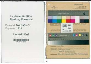 Entnazifizierung Karl Gellinek , geb. 04.12.1903 (Nachtwaechter)