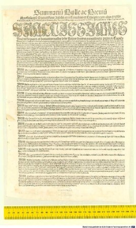 Summariu[m] Bulle ac Breviu[m] Apostolicoru[m] Sacratissimi Iubilei etia[m] Centesimi et Cruciate: cum aliis gratiis ... in Subsidiu[m] partiu[m] Livonie co[n]tra Ruthenos Hereticos ... co[n]cess[is] [?]. Sanctissimus In christo pater et dominus ... Iulius divina providentia papa. II. Cupie[n]s ...