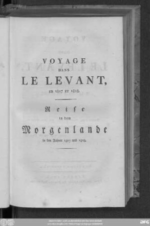 Lfg. 2: Reise nach dem Morgenlande : [in den Jahren 1817 und 1818]
