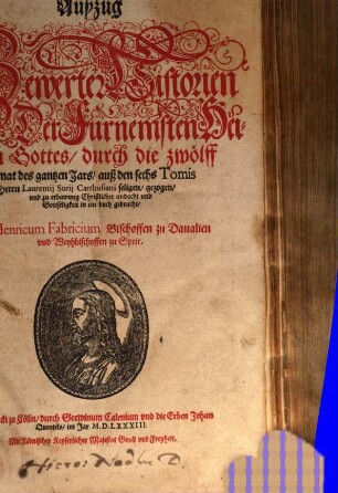 Außzug bewerter Historien der fürnemsten Heiligen Gottes : durch die zwölff Monat des gantzen Jars