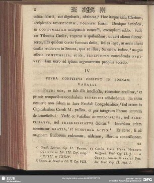 IV Feuda Constitui Possunt In Poenam Vasalli