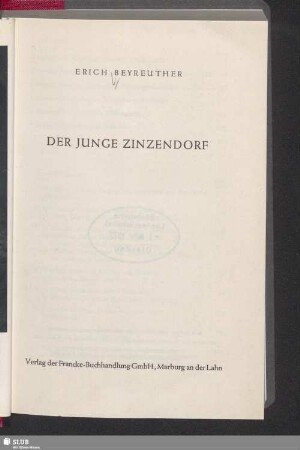 Der junge Zinzendorf