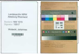 Entnazifizierung Johannes Woitecki , geb. 11.01.1915 (Kaufmaennischer Angestellter)