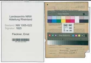 Entnazifizierung Ernst Fleckner , geb. 10.02.1911 (Monteur)