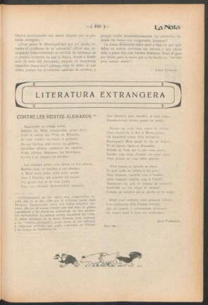 Literatura extrangera - Contre les reistes alemands