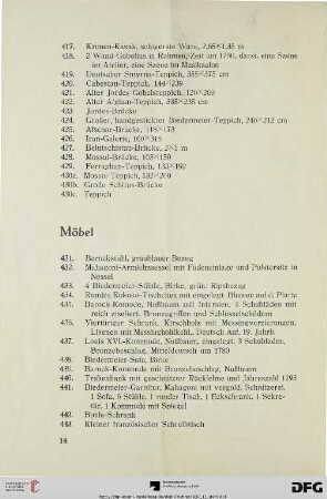 Möbel (Nr. 431-466)