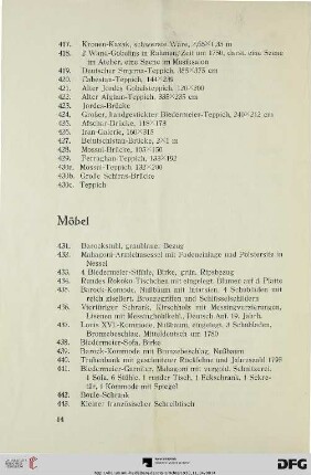 Möbel (Nr. 431-466)