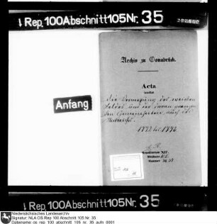 Vermessung des Weißen Feldes (Wittefeldes) und der daran angrenzenden Gemeinheiten, u. a. des Stickteichs