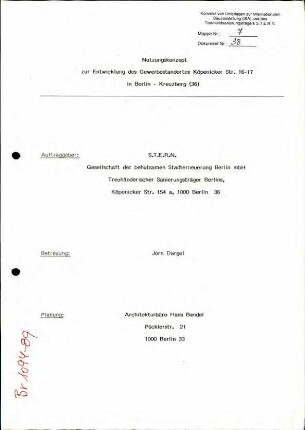 Gutachten: Nutzungskonzept Gewerbestandort               Köpenicker Str. 16-17