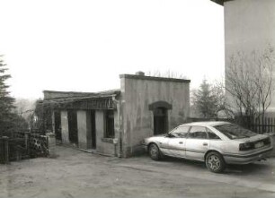 Radeberg, Badstraße 9. Wohnhaus (um 1900). Hofgebäude