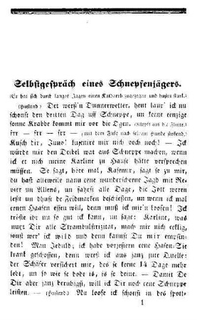 Selbstgespräch eines Schnepfenjägers