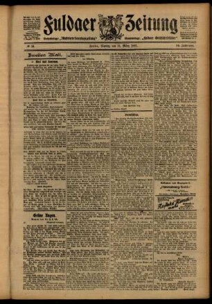 Zweite Ausgabe vom Montag, den 11. März 1907.
