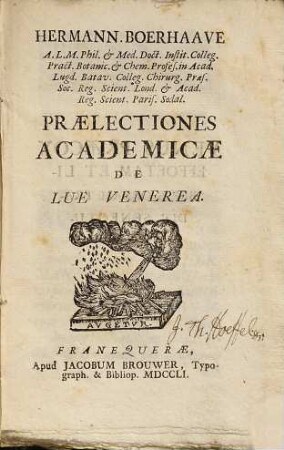Praelectiones academicae de lue venerea