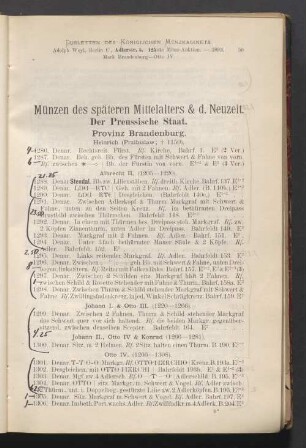 Münzen des späteren Mittelalters & d. Neuzeit