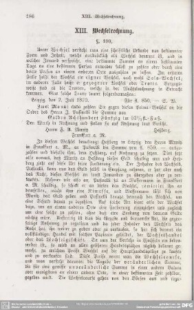 XIII. Wechselrechnung