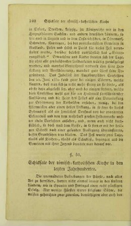 50. Schicksale der römisch-katholischen Kirche in den letzten Jahrhunderten