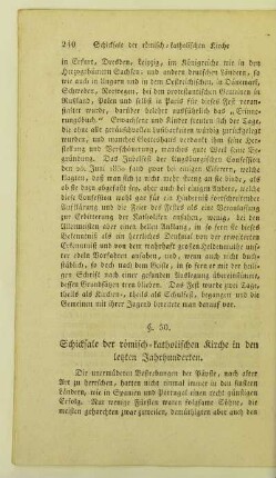 50. Schicksale der römisch-katholischen Kirche in den letzten Jahrhunderten