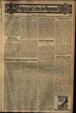 Dritte Ausgabe vom Sonntag, den 01. Juli 1934.