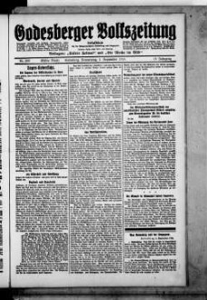 Godesberger Volkszeitung. 1913-1933