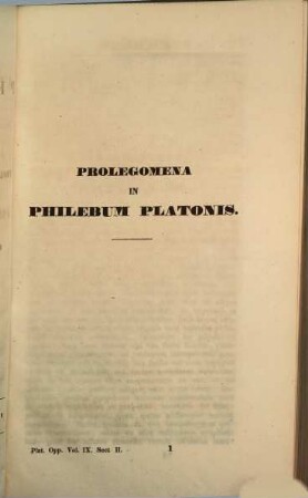 Platonis dialogos selectos recensuit et commentariis in usum scholarum instruxit Godofredus Stallbaum. 9,2, Continens Philebum