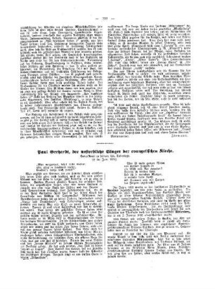 Paul Gerhardt, der unsterbliche Sänger der evangelischen Kirche : Gedenkblatt zu seinem 250. Todestage ; (im Juni 1676)