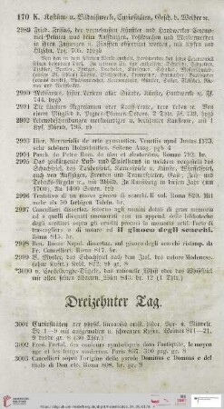 Dreizehnter Tag (Nr. 3001 - 3660)