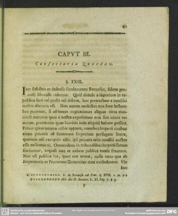 Caput III. Consectaria Quaedam