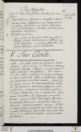 V. Ius Civile