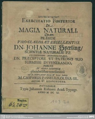 2: Exercitatio ... de magia naturali